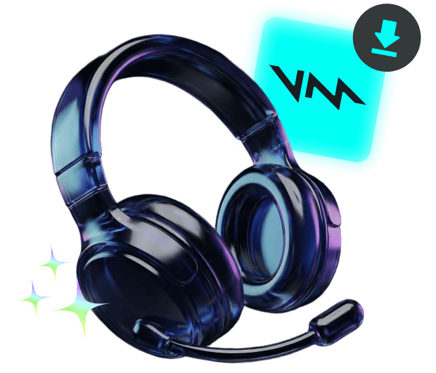 Игровая гарнитура и значок установки Voicemod