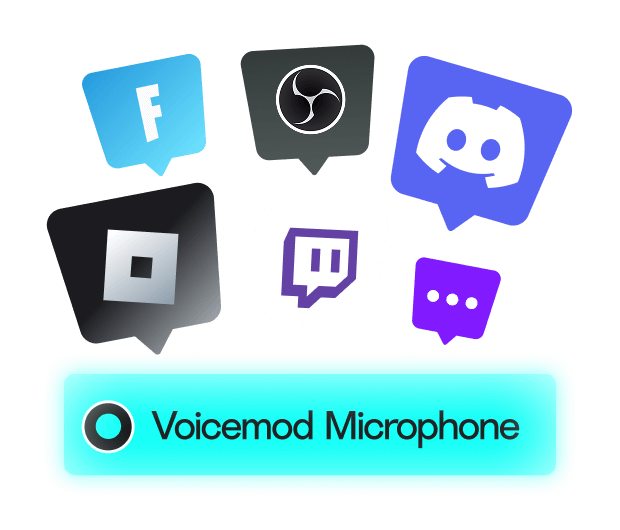 Схема подключения приложений к виртуальному микрофону Voicemod Microphone